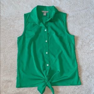 Banana Republic Green Bow Top